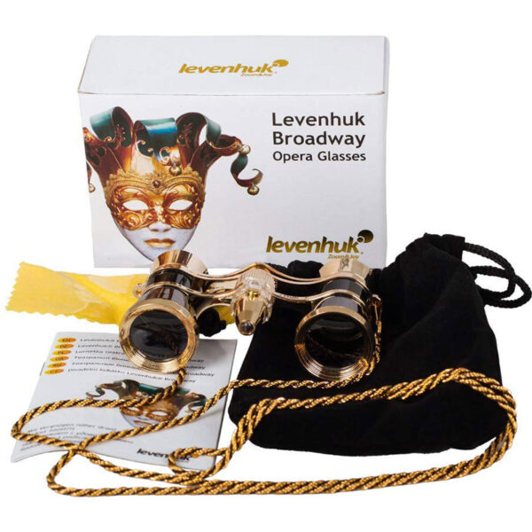 Levenhuk Broadway 325F Opera Glasses (Black & Gold) - Image 2