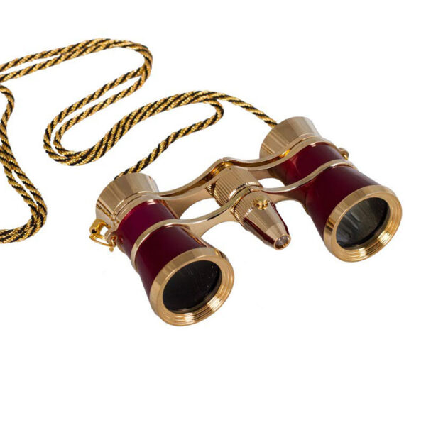 Levenhuk Broadway 325F Opera Glasses (Red & Gold)