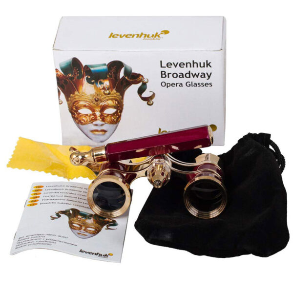 Levenhuk Broadway 325N Opera Glasses (Red with LED Light) - Image 2